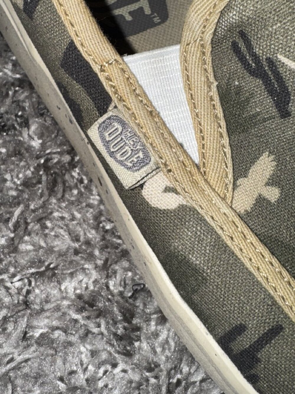 Hey Dude Olive Green Camo Western Print Slip-On Flats - Picture 3 of 8